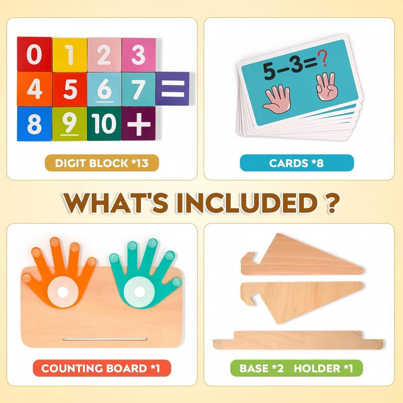 Montessori Math Toys for Toddlers 2–5 – Wooden Counting Blocks & Number Learning Set for Preschool & Early Education