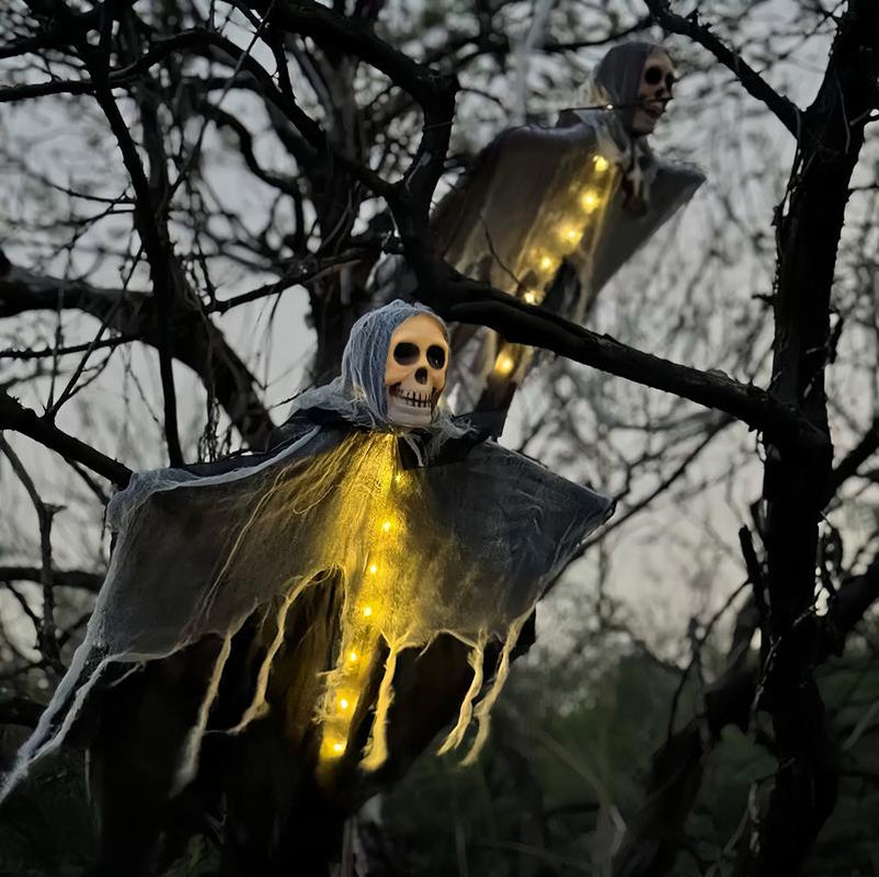 Halloween Hanging Skeleton Ghost – Spooky Indoor & Outdoor Decoration for Yard, Home & Party