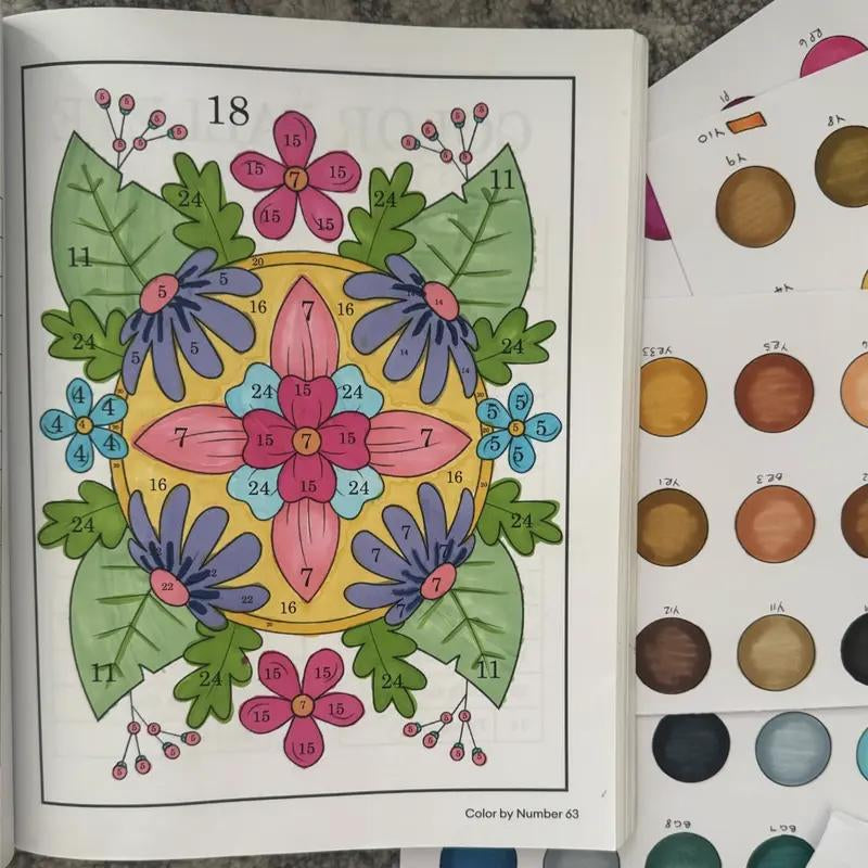 Color by Number for Adults – 75 Beautiful Pictures for Relaxation, Stress Relief & Fun Coloring