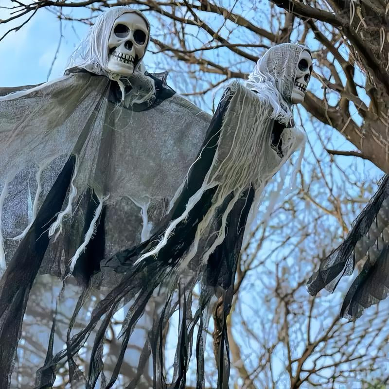 Halloween Hanging Skeleton Ghost – Spooky Indoor & Outdoor Decoration for Yard, Home & Party