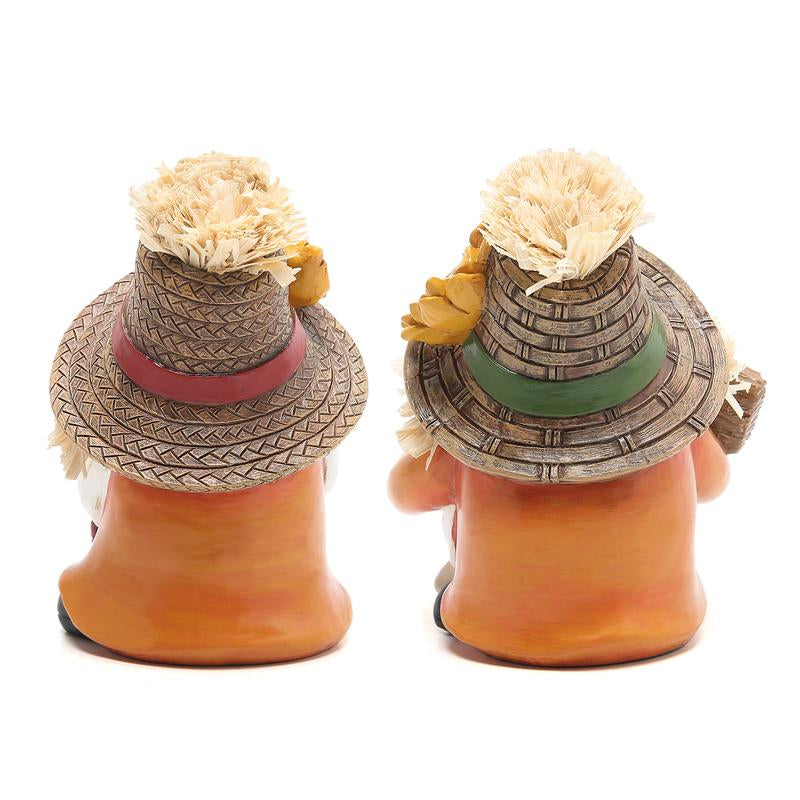Hodao Fall Thanksgiving Pumpkin Elf Gnome β Handmade Resin Figurine for Home, Table & Holiday Decoration