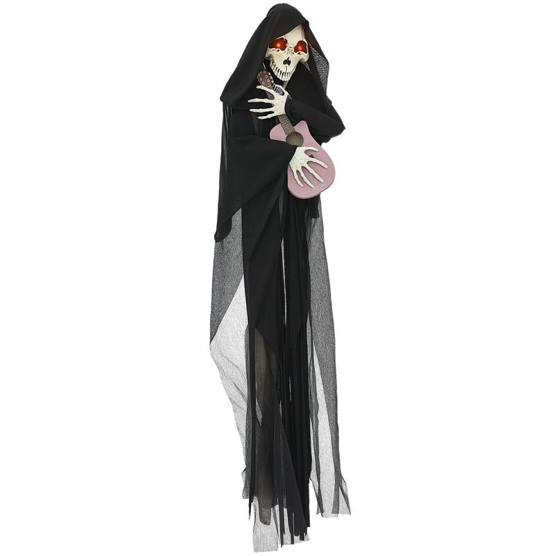 Life-Size Halloween Animatronic Decoration – Ghost, Clown or Witch Prop with Light-Up Eyes, Spooky Sounds & Motion Activation