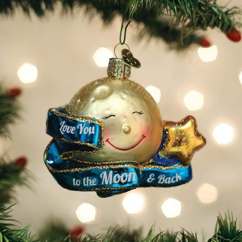 “Love You to the Moon & Back” Ornament – Romantic Hanging Decoration & Gift for Christmas, Anniversary or Valentine’s Day