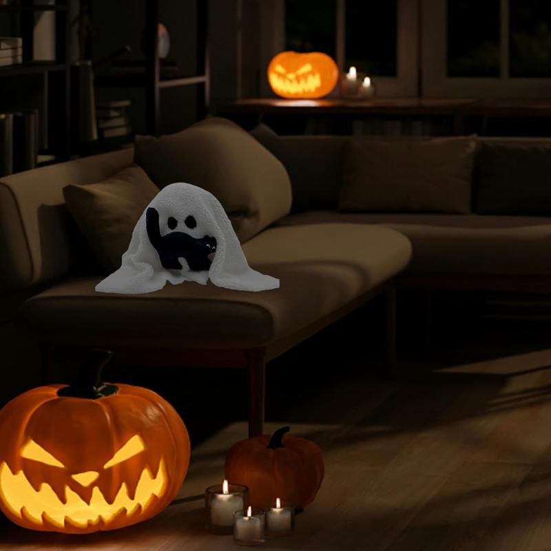 2025 Halloween Ghost Pillow with Pumpkin – 12" Spooky Plush Ghost-Shaped Cushion for Home Décor & Gifts