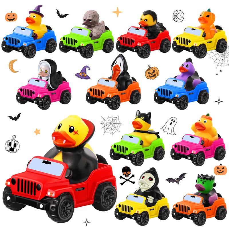 24 Pack Halloween Rubber Ducks with Bag – Party Favors, Bath Toys & Goodie Bag Fillers for Kids, Girls & Boys