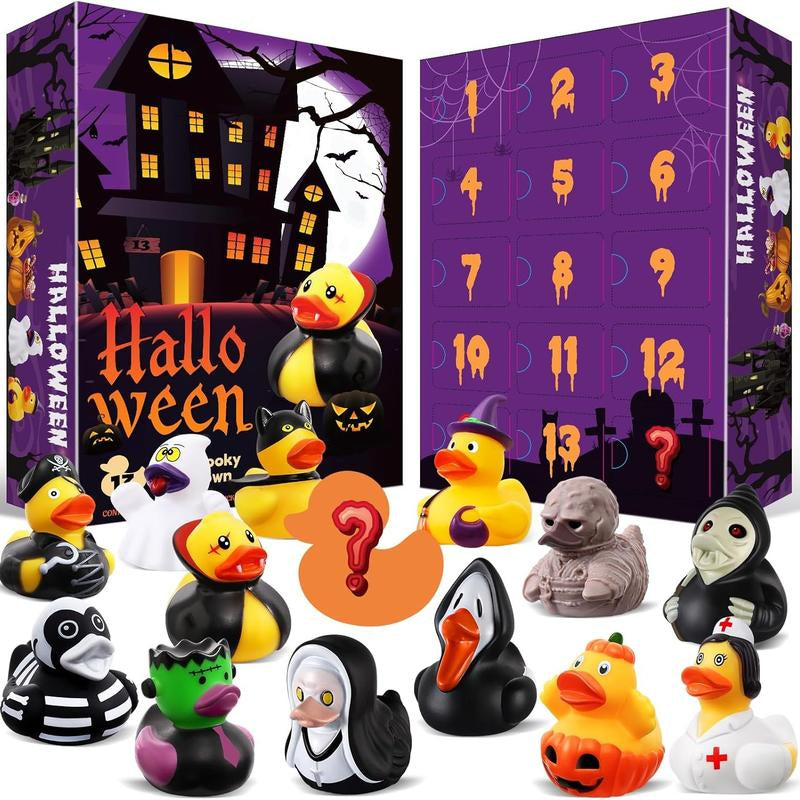 24 Pack Halloween Rubber Ducks with Bag – Party Favors, Bath Toys & Goodie Bag Fillers for Kids, Girls & Boys