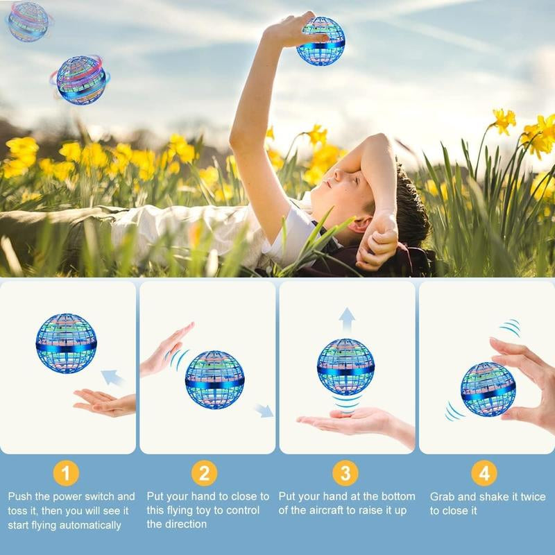 Galaxy Anti-Gravity Boomerang Ball – LED Hover Orb Fly Spinner Toy for Kids, Teens & Adults, Indoor/Outdoor Fun Gift Ages 6+