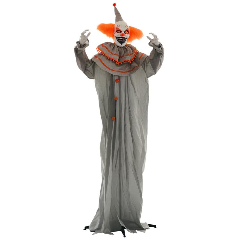 Life-Size Halloween Animatronic Decoration – Ghost, Clown or Witch Prop with Light-Up Eyes, Spooky Sounds & Motion Activation