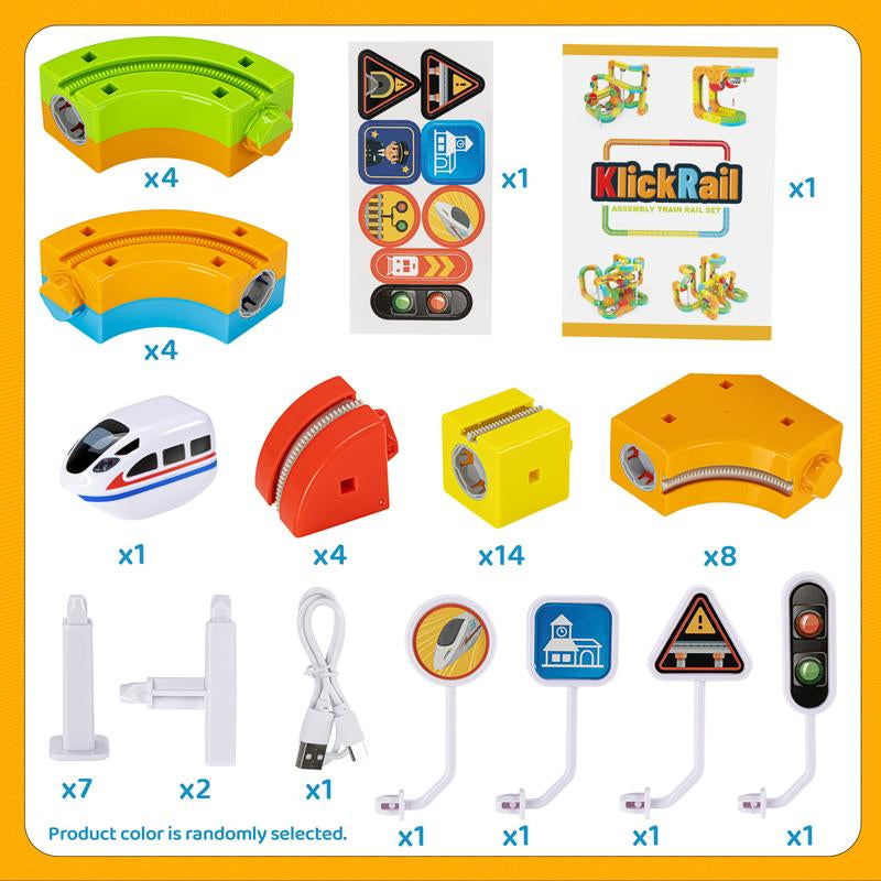 Electric Train Set with Flexible Race Tracks β Gravity-Defying 3D Layout Building Toy with Motorized Car, STEM Learning Gift for Kids