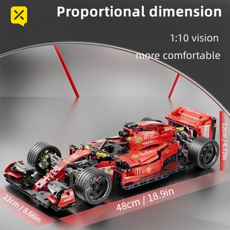 1:10 Racing Car Model Building Blocks Toy – Assembly Kit & Gift Idea for Kids and Adults