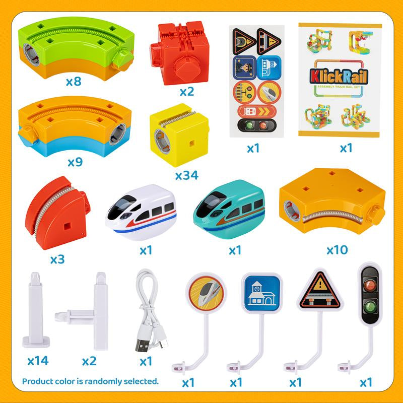 Electric Train Set with Flexible Race Tracks β Gravity-Defying 3D Layout Building Toy with Motorized Car, STEM Learning Gift for Kids