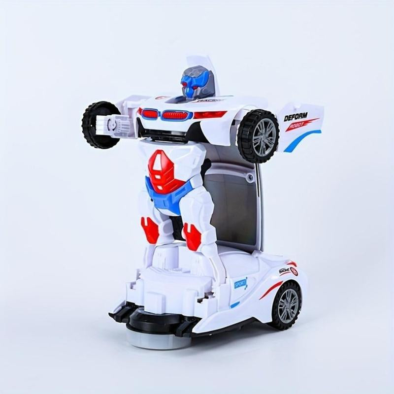 Automatic Deformation Robot Car Toy – Transforming Car with Lights & Music, Obstacle Avoidance, Birthday Gift for Kids