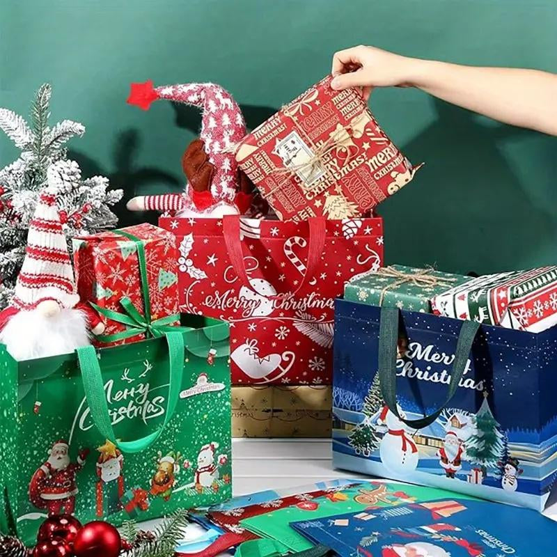 Large Reusable Christmas Gift Bags β Durable Holiday Tote Bags for Presents & Party Favors