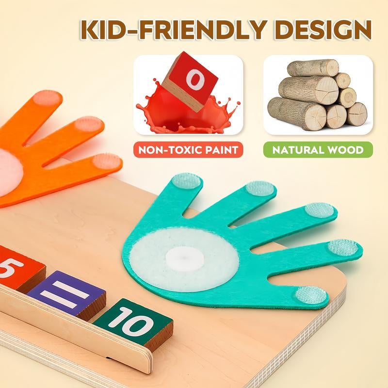 Montessori Math Toys for Toddlers 2–5 – Wooden Counting Blocks & Number Learning Set for Preschool & Early Education