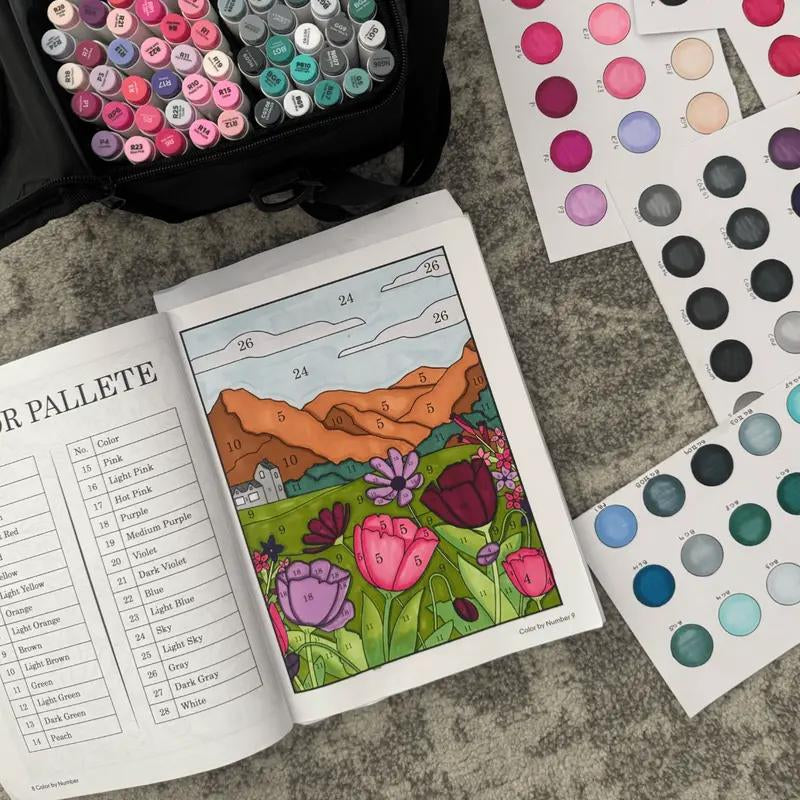 Color by Number for Adults – 75 Beautiful Pictures for Relaxation, Stress Relief & Fun Coloring