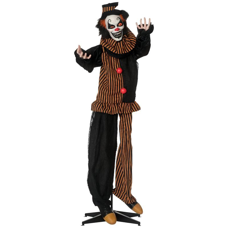 Life-Size Halloween Animatronic Decoration – Ghost, Clown or Witch Prop with Light-Up Eyes, Spooky Sounds & Motion Activation