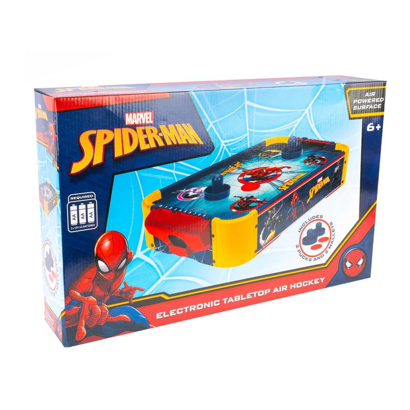 Marvel Spider-Man Wooden Air Hockey Table β Official Licensed Spidey & Friends Game for Kids Ages 4+