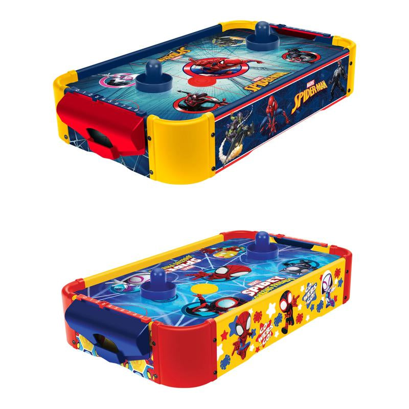Marvel Spider-Man Wooden Air Hockey Table β Official Licensed Spidey & Friends Game for Kids Ages 4+