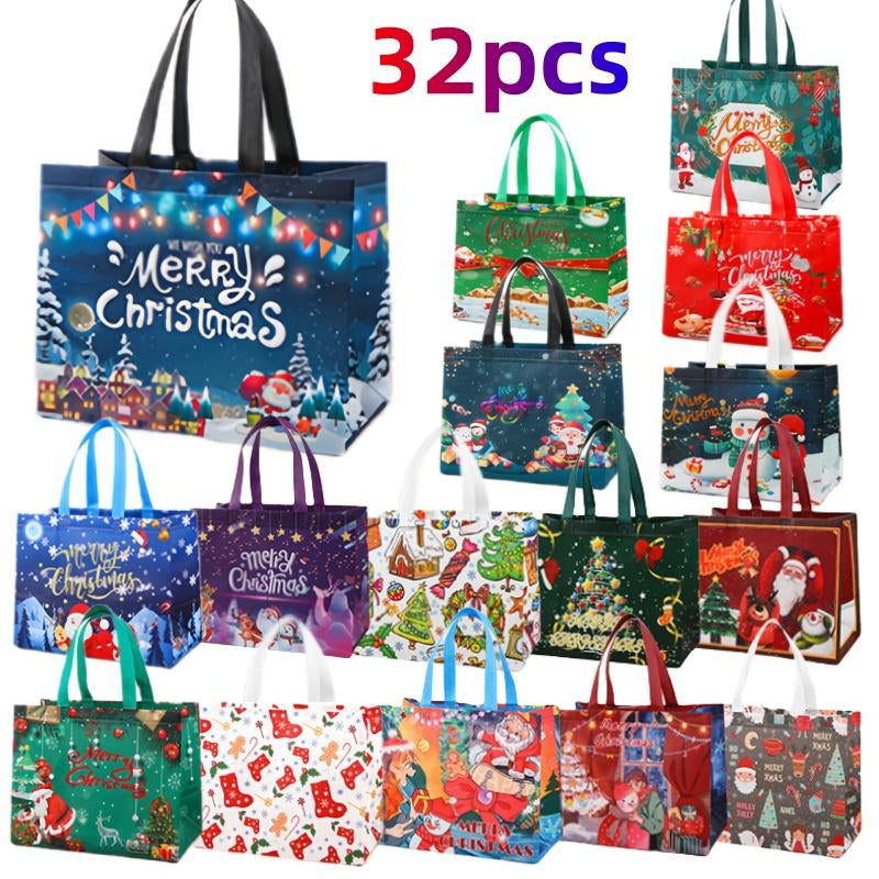 Large Reusable Christmas Gift Bags β Durable Holiday Tote Bags for Presents & Party Favors