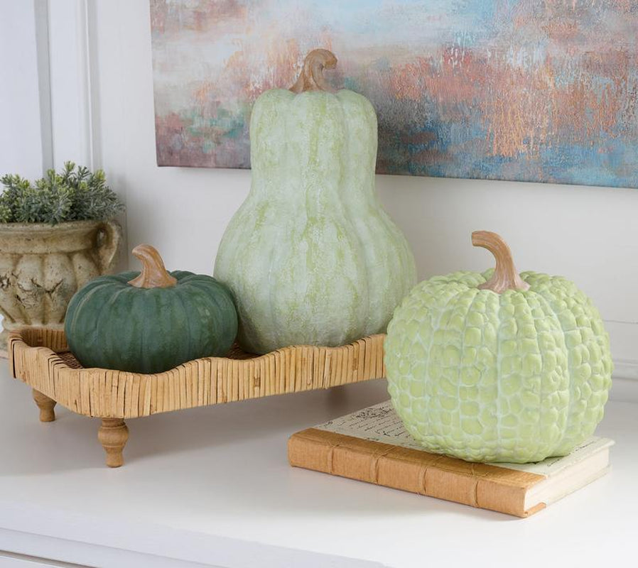 Martha Stewart Set of 3 Decorative Pumpkins – Indoor/Outdoor Fall & Halloween Décor