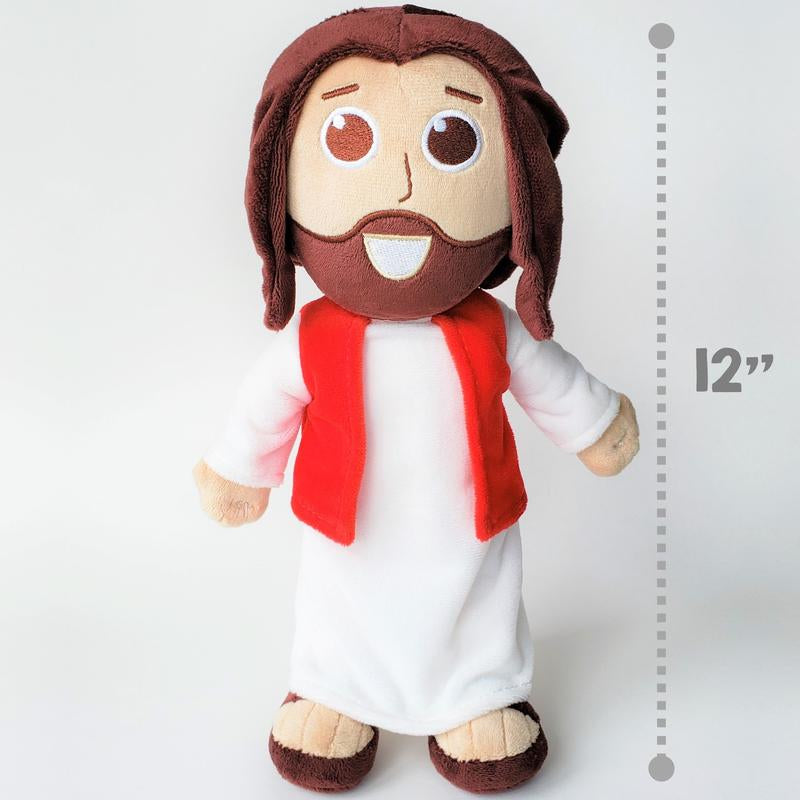 The Talking Jesus Doll – 12" Plush Toy with 10 Bible Phrases, Christian Gift for Kids