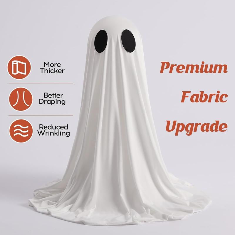 2 Pack Halloween Ghost Decorations with Remote String Lights – USB & Battery Powered Indoor Décor for Mantel, Shelf & Table