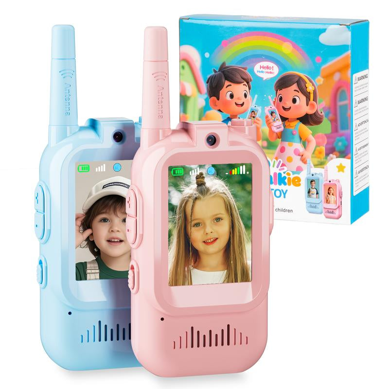 Aontess Kids Video Walkie Talkies – 2 Pack Long Range Toys with Camera, No Internet Needed, Gift for Boys & Girls Ages 3–12