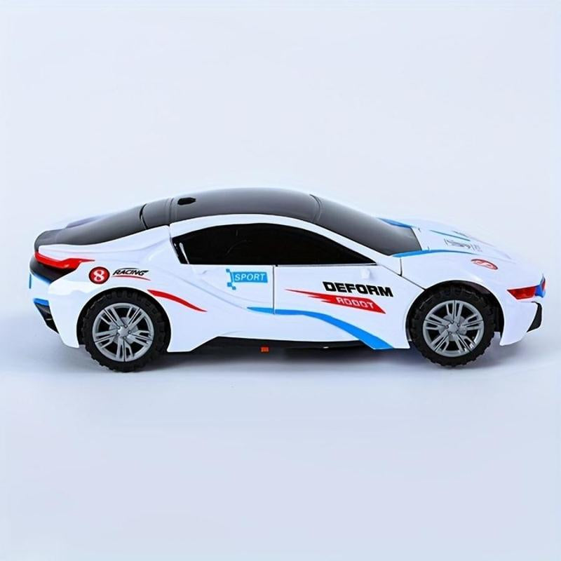 Automatic Deformation Robot Car Toy – Transforming Car with Lights & Music, Obstacle Avoidance, Birthday Gift for Kids