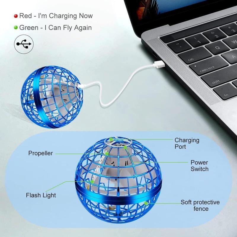 Galaxy Anti-Gravity Boomerang Ball – LED Hover Orb Fly Spinner Toy for Kids, Teens & Adults, Indoor/Outdoor Fun Gift Ages 6+