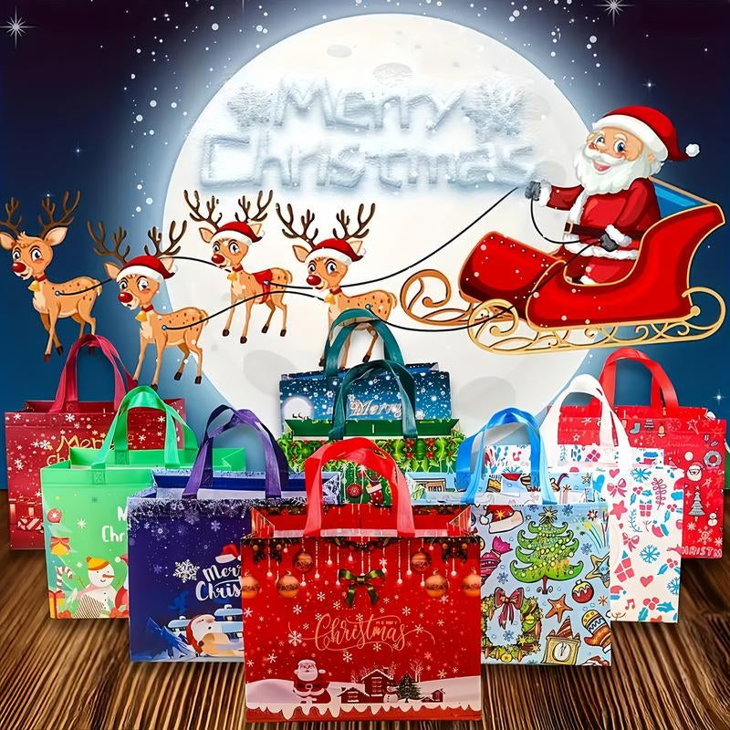 Large Reusable Christmas Gift Bags β Durable Holiday Tote Bags for Presents & Party Favors