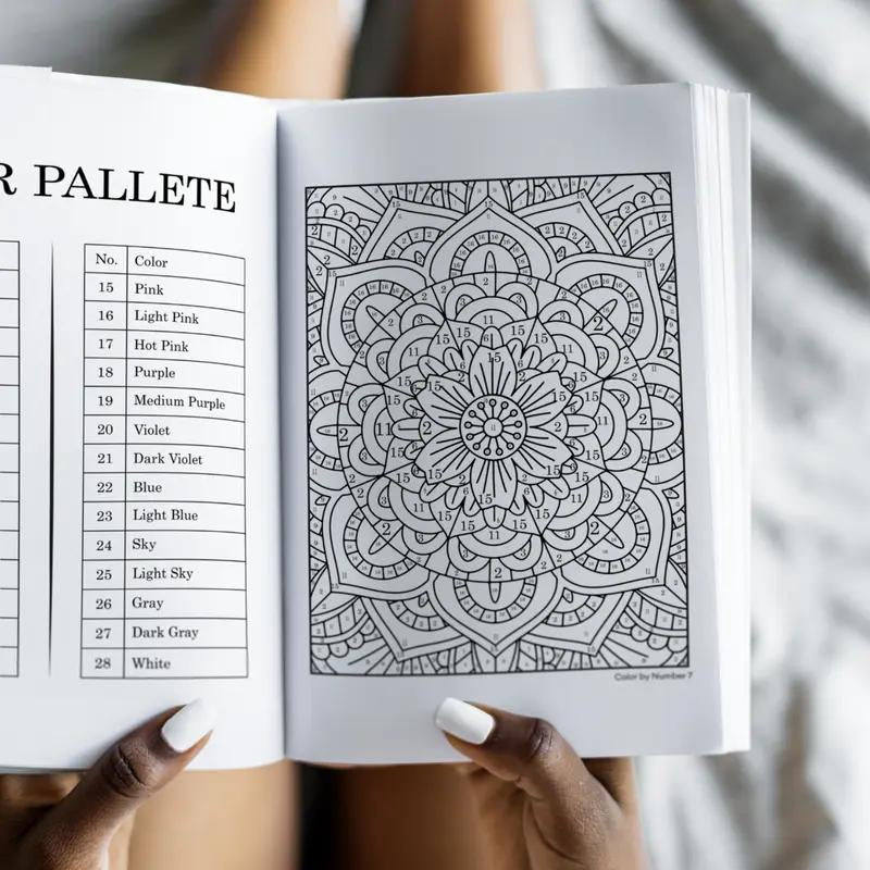 Color by Number for Adults – 75 Beautiful Pictures for Relaxation, Stress Relief & Fun Coloring