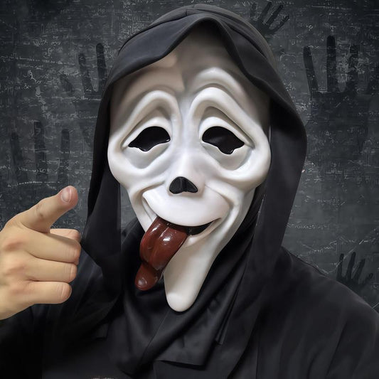 Scary Ghost Mask – Halloween Costume Headgear & Party Prop for Pranks, Roleplay & Events