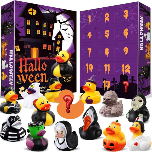 24 Pack Halloween Rubber Ducks with Bag – Party Favors, Bath Toys & Goodie Bag Fillers for Kids, Girls & Boys