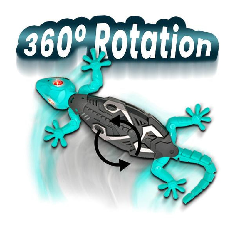 Winktoys Wall Crawler Gecko – Remote Control Electric Lizard Toy with LED Eyes & 360° Spin, Fun Indoor Animal Gift for Kids