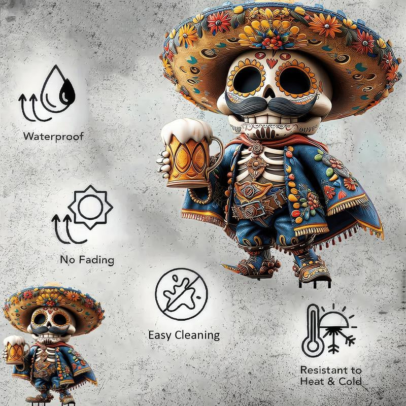 🎃 Viral Halloween Skull Decoration – Waterproof Acrylic Outdoor Art for Garden, Gothic Décor & Day of the Dead