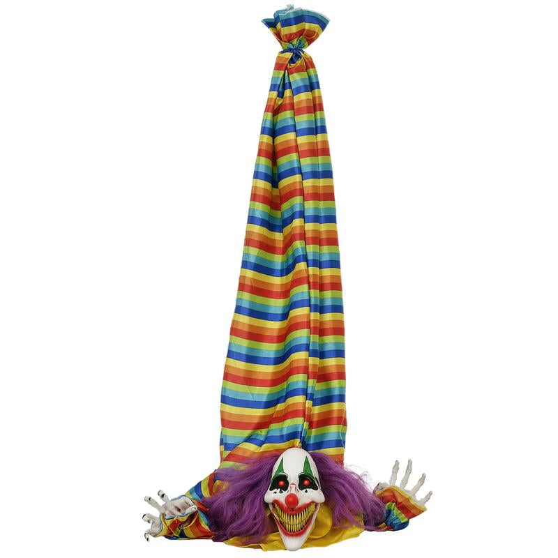 Life-Size Halloween Animatronic Decoration – Ghost, Clown or Witch Prop with Light-Up Eyes, Spooky Sounds & Motion Activation