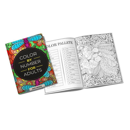 Color by Number for Adults – 75 Beautiful Pictures for Relaxation, Stress Relief & Fun Coloring