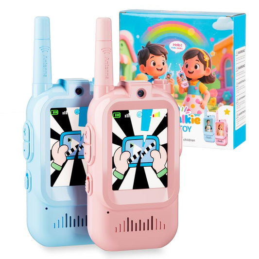 Aontess Kids Video Walkie Talkies – 2 Pack Long Range Toys with Camera, No Internet Needed, Gift for Boys & Girls Ages 3–12